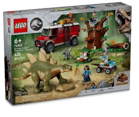 Klocki Jurassic World 76965 Dinomisje: odkrycie stegozaura Klocki Jurassic World 76965 Dinomisje: odkrycie stegozaura