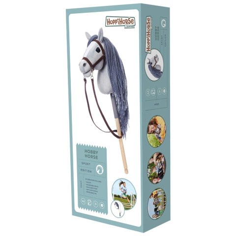 Koń na kiju HOPPIHORSE Hobby Horse A4 szary Koń na kiju HOPPIHORSE Hobby Horse A4 szary
