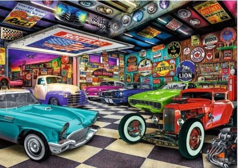 Puzzle 1000 elementów Premium Plus Garaż kolekcjonera samochodów Puzzle 1000 elementów Premium Plus Garaż kolekcjonera samochodów