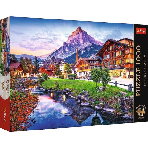 Puzzle 1000 elementów Premium Plus Quality Alpejskie miasteczko, Szwajcaria Puzzle 1000 elementów Premium Plus Quality Alpejskie miasteczko, Szwajcaria