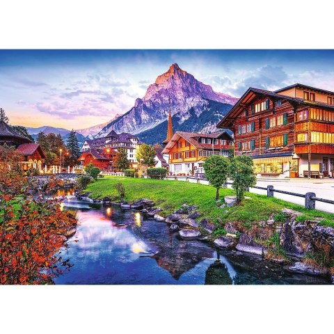 Puzzle 1000 elementów Premium Plus Quality Alpejskie miasteczko, Szwajcaria Puzzle 1000 elementów Premium Plus Quality Alpejskie miasteczko, Szwajcaria