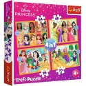 Puzzle 4w1 Bajkowe historie Księżniczki Puzzle 4w1 Bajkowe historie Księżniczki