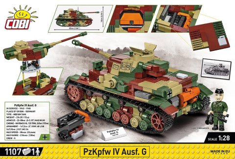 Klocki WWII PZKPFW IV AUSF.G 1107 klocków Klocki WWII PZKPFW IV AUSF.G 1107 klocków