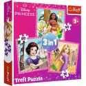 Puzzle 3w1 Księżniczki Disneya Piękne kwiaty Puzzle 3w1 Księżniczki Disneya Piękne kwiaty
