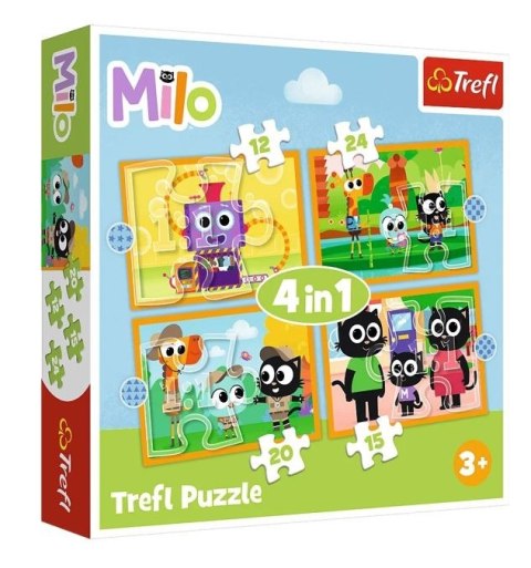 Puzzle 4w1 Poznaj Milo i jego przyjaciół Puzzle 4w1 Poznaj Milo i jego przyjaciół