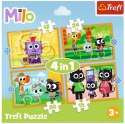 Puzzle 4w1 Poznaj Milo i jego przyjaciół Puzzle 4w1 Poznaj Milo i jego przyjaciół