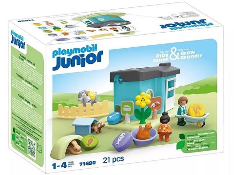 Zestaw z figurkami Junior 71690 Hotel dla zwierząt z dozownikiem pokarmu Zestaw z figurkami Junior 71690 Hotel dla zwierząt z dozownikiem pokarmu