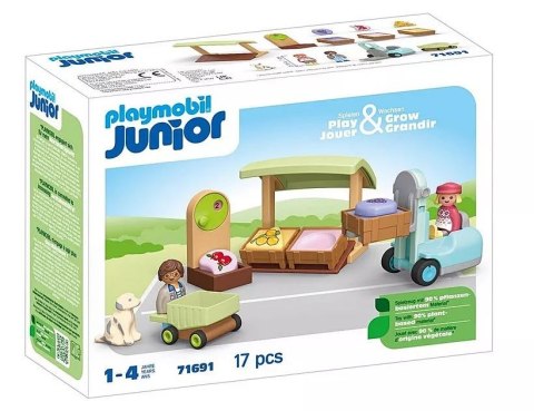 Zestaw z figurkami Junior 71691 Ekologiczny stragan z wózkiem widłowym Zestaw z figurkami Junior 71691 Ekologiczny stragan z wózkiem widłowym