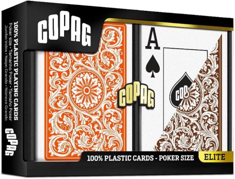 Karty COPAG Elite Orange Brown Double Poker Jumbo Karty COPAG Elite Orange Brown Double Poker Jumbo