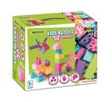 Klocki Kids Blocks 50 elementów różowe Klocki Kids Blocks 50 elementów różowe