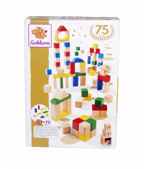 Klocki drewniane Eichhorn 76 elementów 75-lecie Klocki drewniane Eichhorn 76 elementów 75-lecie