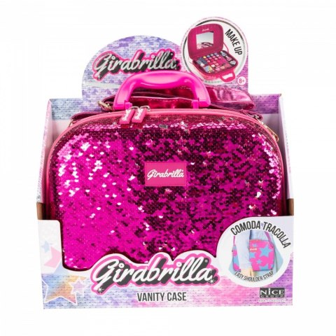 Walizka Make Up Girabrilla różowo-srebrna Walizka Make Up Girabrilla różowo-srebrna