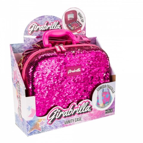 Walizka Make Up Girabrilla różowo-srebrna Walizka Make Up Girabrilla różowo-srebrna