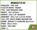 Klocki WWII Renault R-35 258 klocków Klocki WWII Renault R-35 258 klocków