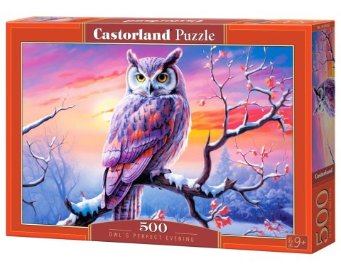 Puzzle 500 elementów Sowa o zachodzie słońca Puzzle 500 elementów Sowa o zachodzie słońca