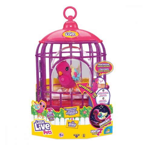 Figurka interaktywna Little Live Pets Ptaszek z klatką Figurka interaktywna Little Live Pets Ptaszek z klatką