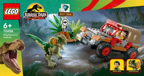 Klocki Jurassic World 76958 Zasadzka na dilofozaura Klocki Jurassic World 76958 Zasadzka na dilofozaura