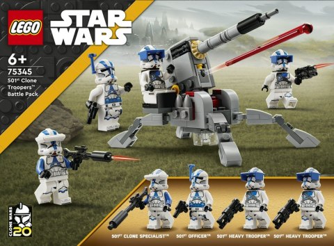 Klocki Star Wars 75345 Zestaw bitewny - żołnierze-klony z 501. legionu Klocki Star Wars 75345 Zestaw bitewny - żołnierze-klony z 501. legionu