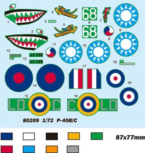 Model plastikowy P-40B/C Hawk- 81 Model plastikowy P-40B/C Hawk- 81