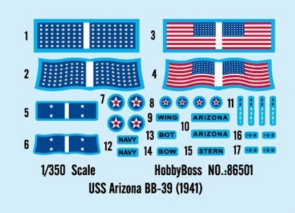 Model plastikowy USS Arizona BB-39 (1941) Model plastikowy USS Arizona BB-39 (1941)