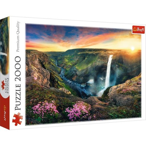 Puzzle 2000 elementów Wodospad Haifoss, Islandia Puzzle 2000 elementów Wodospad Haifoss, Islandia