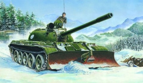 TRUMPETER T-55 model 195 8 with BTU-55 TRUMPETER T-55 model 195 8 with BTU-55