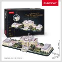 Puzzle 3D LED Biały Dom Puzzle 3D LED Biały Dom