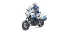 Scrambler Ducati Motocykl z policjantem Scrambler Ducati Motocykl z policjantem