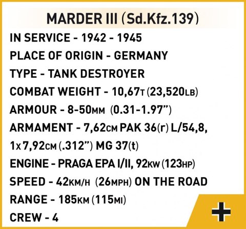 Klocki Marder III Sd.Kfz.139 Klocki Marder III Sd.Kfz.139