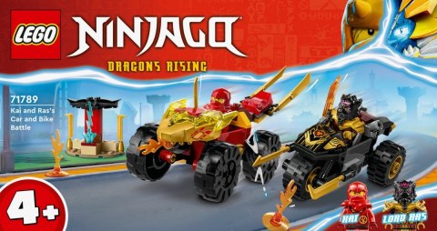 Klocki Ninjago 71789 Bitwa samochodowo-motocyklowa między Kaiem a Rasem Klocki Ninjago 71789 Bitwa samochodowo-motocyklowa między Kaiem a Rasem