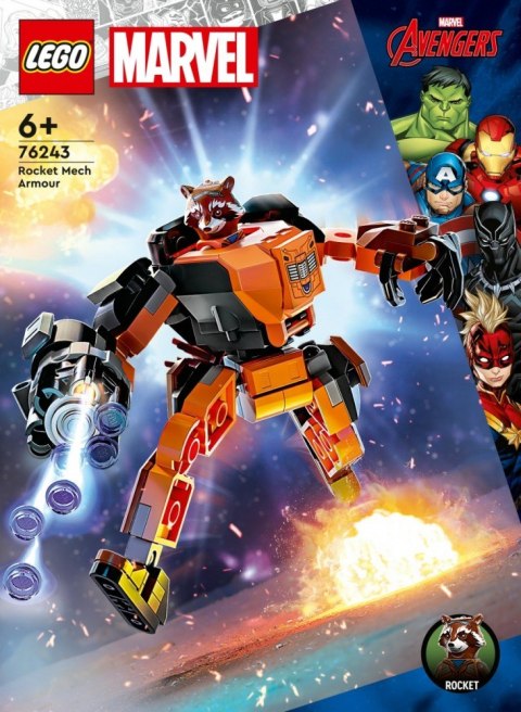 Klocki Super Heroes 76243 Mechaniczna zbroja Rocketa Klocki Super Heroes 76243 Mechaniczna zbroja Rocketa