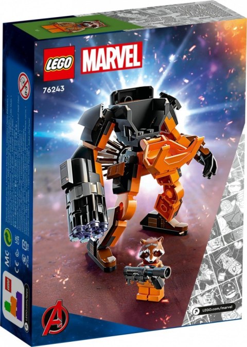 Klocki Super Heroes 76243 Mechaniczna zbroja Rocketa Klocki Super Heroes 76243 Mechaniczna zbroja Rocketa