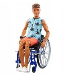 Lalka Barbie Fashionistas Ken na wózku inwalidzkim Lalka Barbie Fashionistas Ken na wózku inwalidzkim