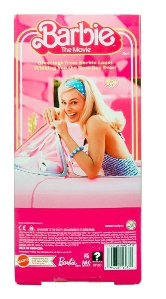 Lalka filmowa Barbie Margot Robbie jako Barbie w różowej sukience Lalka filmowa Barbie Margot Robbie jako Barbie w różowej sukience