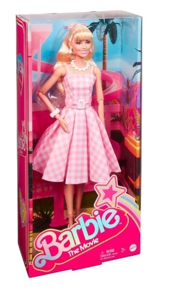 Lalka filmowa Barbie Margot Robbie jako Barbie w różowej sukience Lalka filmowa Barbie Margot Robbie jako Barbie w różowej sukience