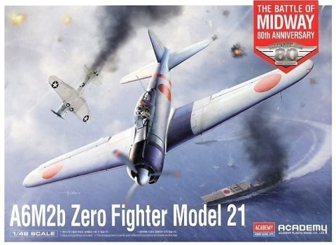 Model plastikowy Samolot A6M2B Zero Fighter 21 1/48 Model plastikowy Samolot A6M2B Zero Fighter 21 1/48