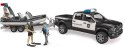 Pojazd Dodge RAM 2500 Policyjny Pikap z łodzią Pojazd Dodge RAM 2500 Policyjny Pikap z łodzią