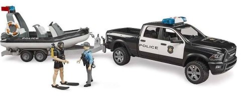 Pojazd Dodge RAM 2500 Policyjny Pikap z łodzią Pojazd Dodge RAM 2500 Policyjny Pikap z łodzią