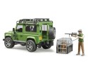 Pojazd Land Rover Defender z figurką leśnika i psem Pojazd Land Rover Defender z figurką leśnika i psem
