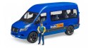 Samochód Mercedes Benz Sprinter minibus niebieski z kierowcą Samochód Mercedes Benz Sprinter minibus niebieski z kierowcą