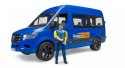 Samochód Mercedes Benz Sprinter minibus niebieski z kierowcą Samochód Mercedes Benz Sprinter minibus niebieski z kierowcą