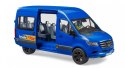 Samochód Mercedes Benz Sprinter minibus niebieski z kierowcą Samochód Mercedes Benz Sprinter minibus niebieski z kierowcą