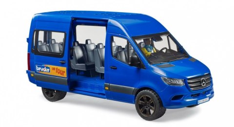 Samochód Mercedes Benz Sprinter minibus niebieski z kierowcą Samochód Mercedes Benz Sprinter minibus niebieski z kierowcą