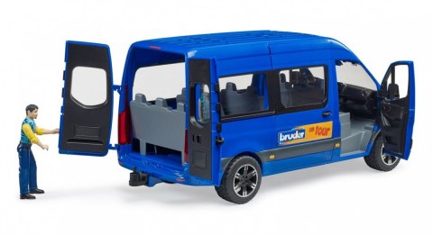 Samochód Mercedes Benz Sprinter minibus niebieski z kierowcą Samochód Mercedes Benz Sprinter minibus niebieski z kierowcą