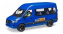 Samochód Mercedes Benz Sprinter minibus niebieski z kierowcą Samochód Mercedes Benz Sprinter minibus niebieski z kierowcą