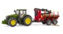 Traktor John Deere 7R 350 z przyczepą leśną Traktor John Deere 7R 350 z przyczepą leśną
