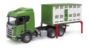 Pojazd Scania Super 560R Kontener z figurką krowy Pojazd Scania Super 560R Kontener z figurką krowy