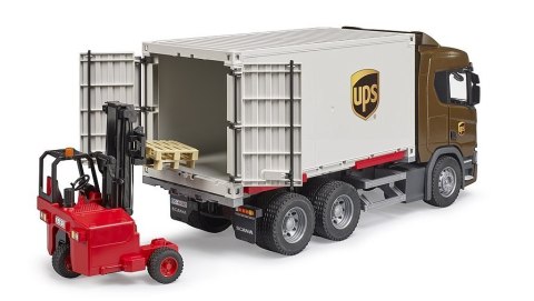 Pojazdy Scania Super 560R Kontener UPS z wózkiem widłowym Pojazdy Scania Super 560R Kontener UPS z wózkiem widłowym