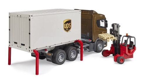 Pojazdy Scania Super 560R Kontener UPS z wózkiem widłowym Pojazdy Scania Super 560R Kontener UPS z wózkiem widłowym