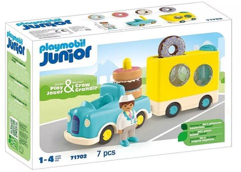 Zestaw z figurkami Junior 71702 Szalony Donut Truck z funkcją układania i sortowania Zestaw z figurkami Junior 71702 Szalony Donut Truck z funkcją układania i sortowania